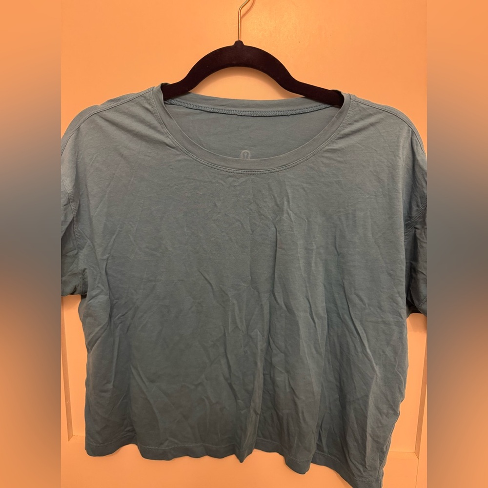 lululemon athletica Light Blue Short Sleeve Tee